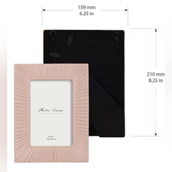 NIB pink molded resin luxury/glam style vertical standing, easel back, rectangle - Picture 4 of 4